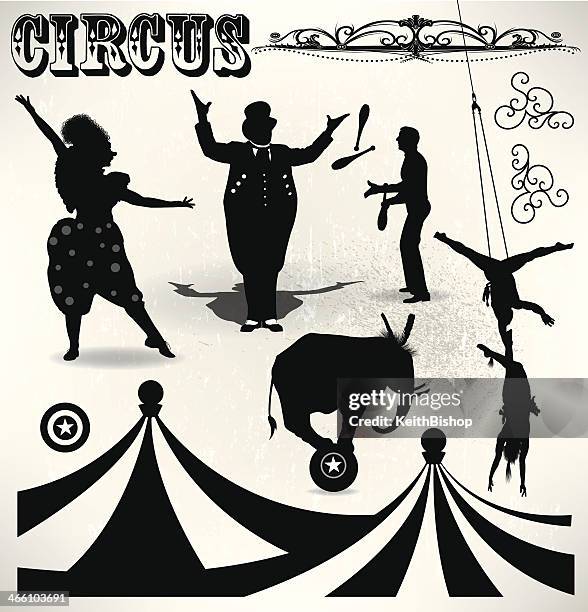 circus performer-entertainment event - zirkus stock-grafiken, -clipart, -cartoons und -symbole