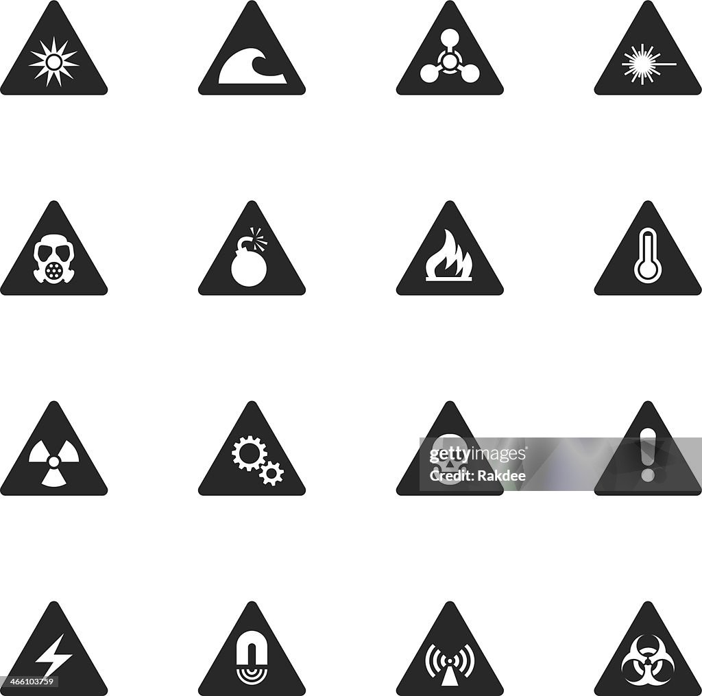 Hazard Silhouette Icons