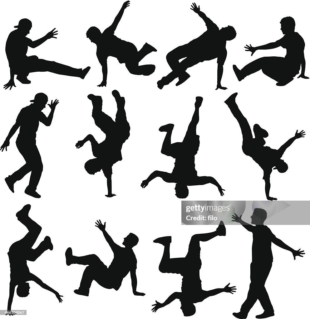 Breakdancer Silhouetten