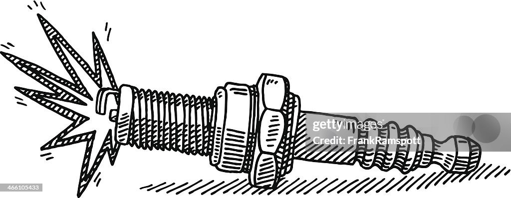 Rustic Plug Drawing Spark Plug Drawings