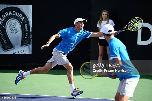 11th Tennis Professionals Bob Bryan and Mike Bryan paly at the Annual Desert Smash Hosted By Will Ferrell Benefiting Cancer For College at La Quinta...