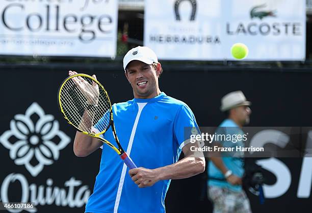 11th Tennis Professional Mike Bryan palys at the Annual Desert Smash Hosted By Will Ferrell Benefiting Cancer For College at La Quinta Resort and...