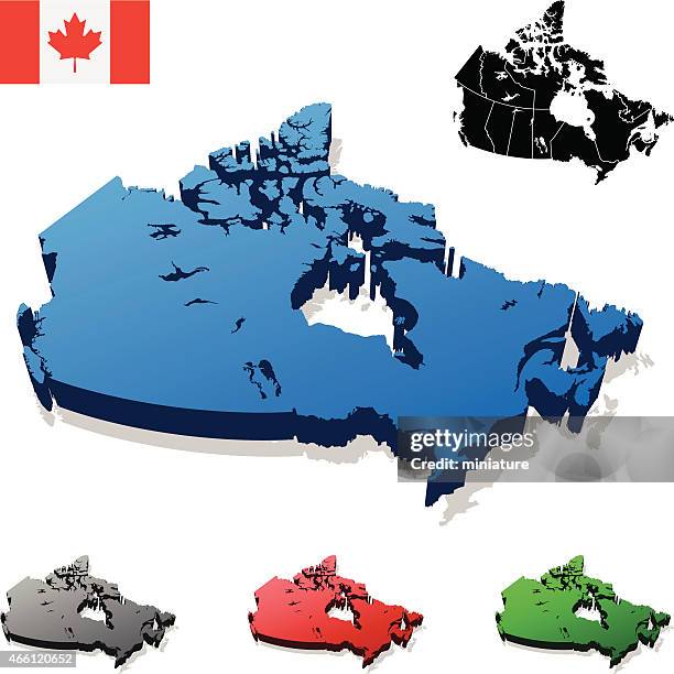 canada map - alberta stock illustrations
