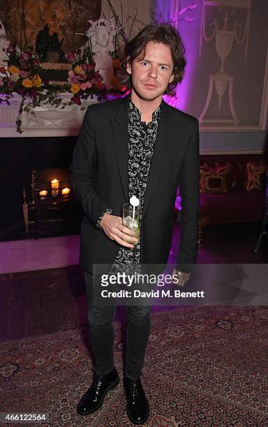 Christopher Kane attends a party hosted by Vogue Editor Alexandra Shulman in honor of Lucinda Chambers at Home House Private Members Club on March...