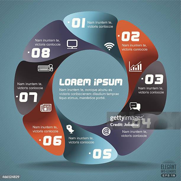 central helix infographic - menu mockup stock illustrations