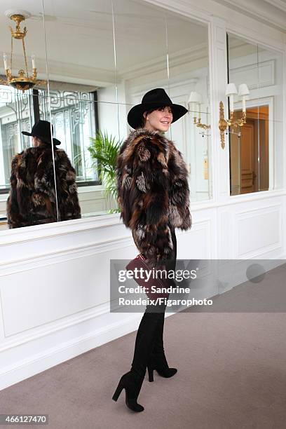 Tamara Mellon is photographed for Madame Figaro on January 29, 2015 in Paris, France. CREDIT MUST READ: Sandrine Roudeix/Contour by Getty Images.