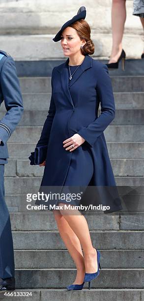 Catherine, Duchess of Cambridge attends a Service of Commemoration to mark the end of combat operations in Afghanistan at St Paul's Cathedral on...