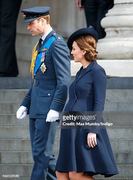 Prince William, Duke of Cambridge and Catherine, Duchess of Cambridge attend a Service of Commemoration to mark the end of combat operations in...
