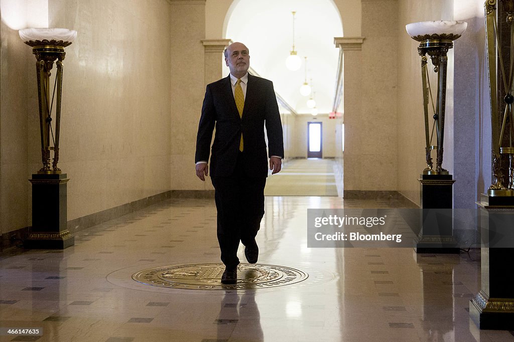 U.S. Federal Reserve Chairman Bernanke's Last Day In Office