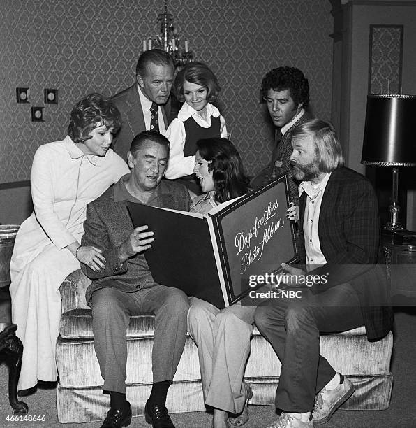 Season 9 -- Pictured: Patricia Barry as Addie Olson, Macdonald Carey as Tom Horton, Susan Seaforth Hayes as Julie Banning, John Clarke as Mickey...