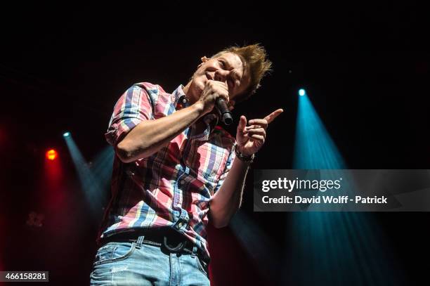 Michel Telo performs at l' Olympia at on January 31, 2014 in Paris, France.