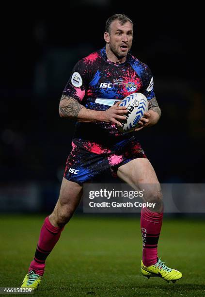 Jamie Peacock of Leeds Rhinos in action during the pre season friendly between Leeds Rhinos and London Broncos at Headingley Carnegie Stadium on...