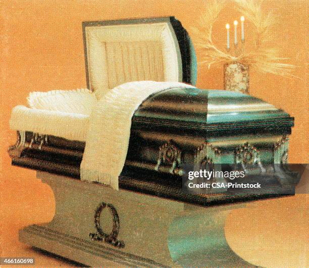 ilustraciones, imágenes clip art, dibujos animados e iconos de stock de ataúd - funeral