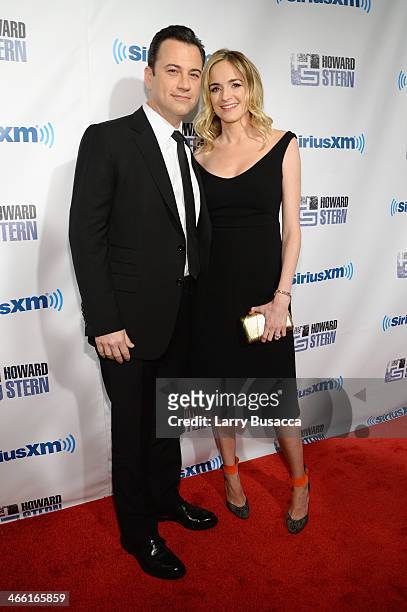 Jimmy Kimmel and Molly McNearney attend "Howard Stern's Birthday Bash" presented by SiriusXM, produced by Howard Stern Productions at Hammerstein...
