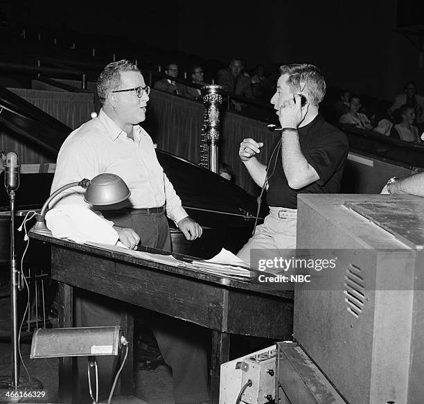 Season 2 -- Pictured: Orchestra leader John Scott Trotter, host George Gobel --