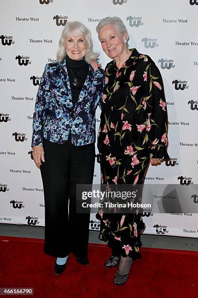 Bridget Hanley and Lee Meriwether attend The 30th anniversary production of 'Verdigris' by Jim Beaver at Theatre West on March 13, 2015 in Los...