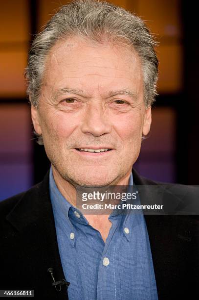 Former figure skater and actor Hans-Juergen Baeumler attends the Koelner Treff TV Show at the WDR Studio on January 31, 2014 in Cologne, Germany.