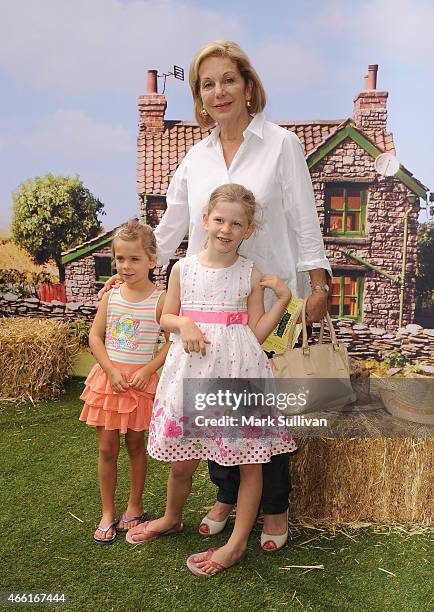 Actress Ita Buttrose and guests arrive at the Australian premiere of "Shaun The Sheep The Movie" at Moore Park on March 14, 2015 in Sydney, Australia.