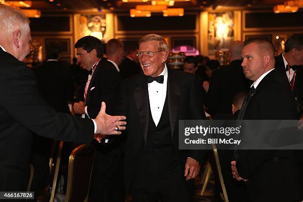 Lou Holtz winner of the Reds Bagnell Award for contribution to the game of Football attends the 78th Annual Maxwell Football Club Awards Gala at the...