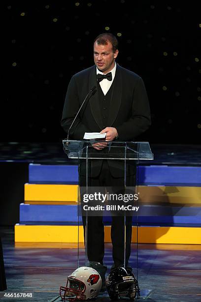 Jon Runyan attends the 78th Annual Maxwell Football Club Awards Gala Press Conference at the Tropicana Casino March 13, 2015 in Atlantic City, New...