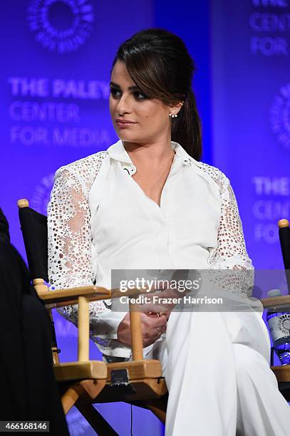 Actress Lea Michele on stage at The Paley Center For Media's 32nd Annual PALEYFEST LA - "Glee" at Dolby Theatre on March 13, 2015 in Hollywood,...