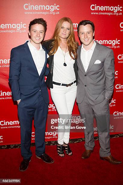 Jeffrey Postlethwaite, Patsy Palmer and Mathew Postlethwaite attend the 25th Annual Cinemagic International Film and Television Festival in...