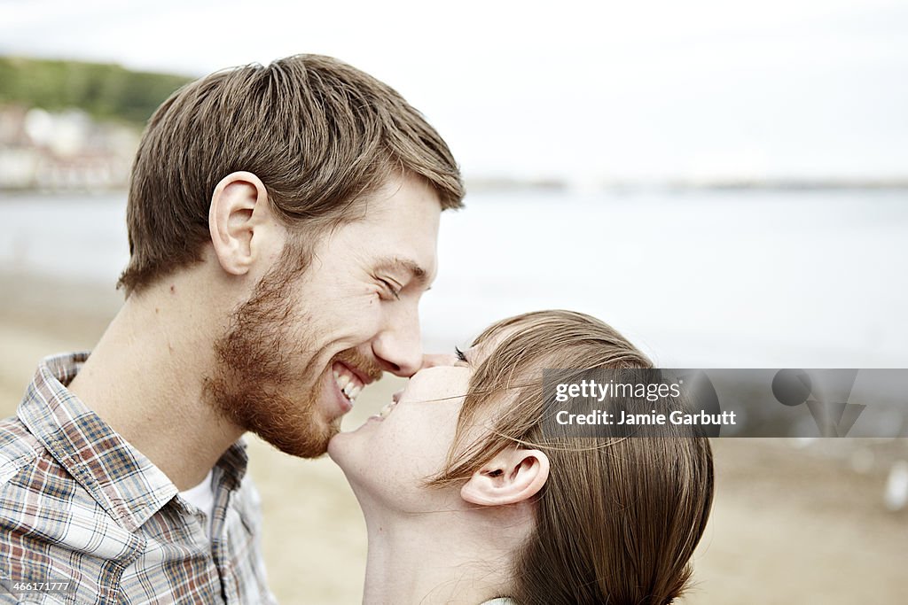 Young couple in love sharing a tender moment
