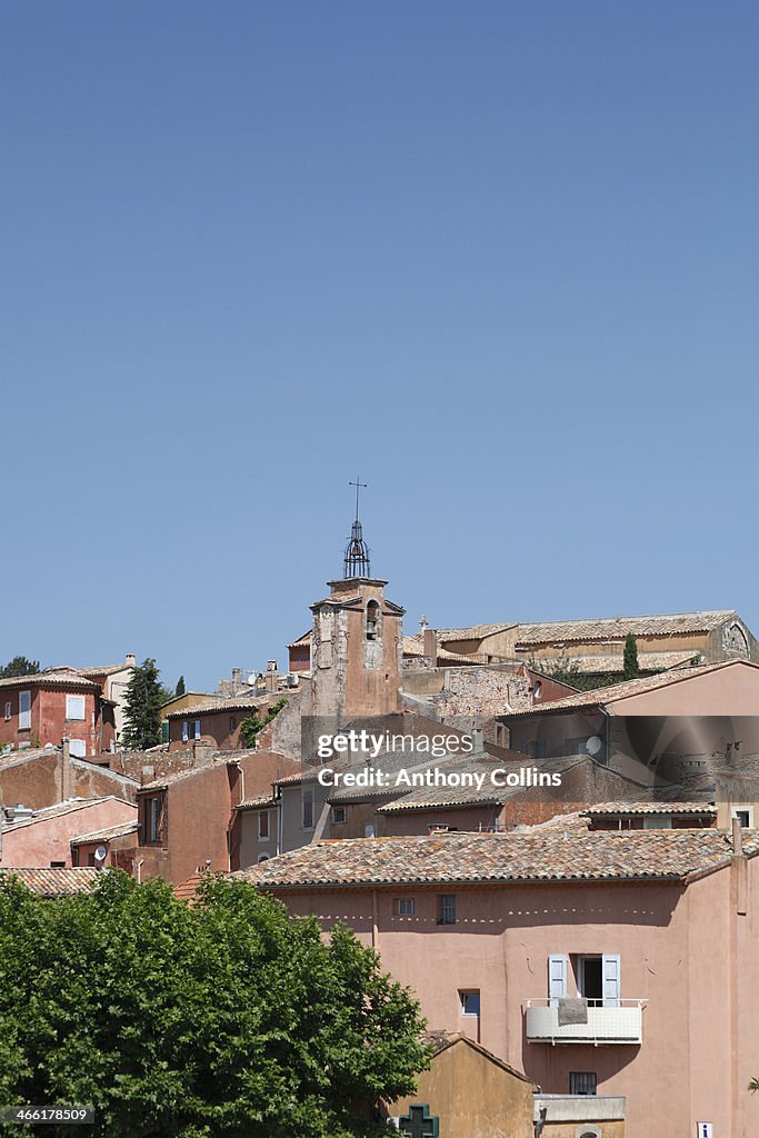 The red ochre colored Provencal town, Roussillon