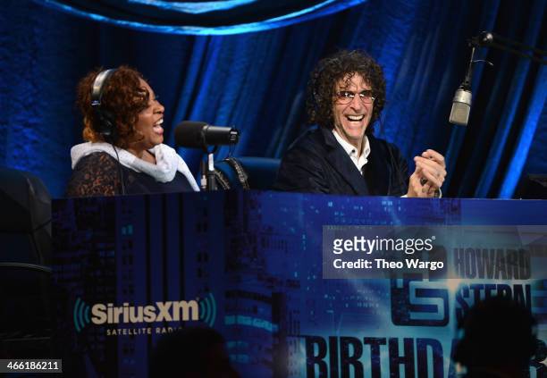 Robin Quivers and Howard Stern attend "Howard Stern's Birthday Bash" presented by SiriusXM, produced by Howard Stern Productions at Hammerstein...