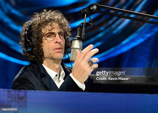 Howard Stern speaks onstage at "Howard Stern's Birthday Bash" presented by SiriusXM, produced by Howard Stern Productions at Hammerstein Ballroom on...