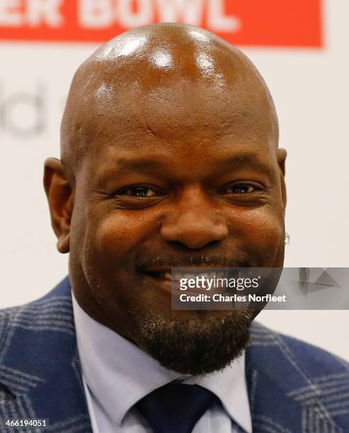 Hall of Famer and all-time rushing leader, Emmitt Smith visits Macy's Herald Square on January 31, 2014 in New York City.