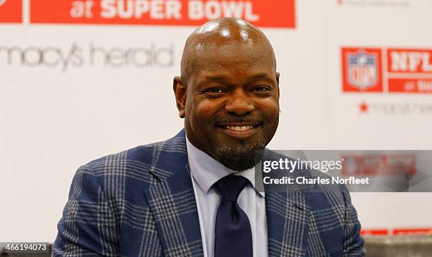 Hall of Famer and all-time rushing leader, Emmitt Smith visits Macy's Herald Square on January 31, 2014 in New York City.