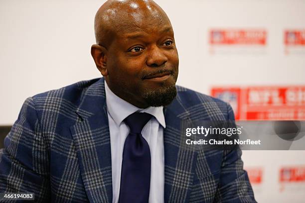 Hall of Famer and all-time rushing leader, Emmitt Smith visits Macy's Herald Square on January 31, 2014 in New York City.