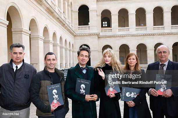 Director of the Museum of the Army of Invalides and General of Division Christian Baptiste, artist and Choreographer of the Opera Remy yadan, sets...