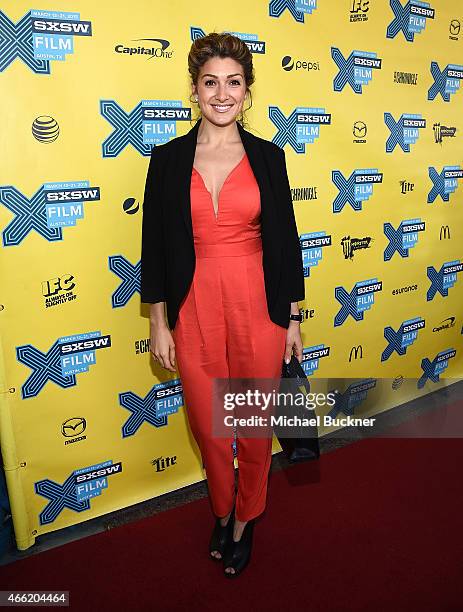 Activist Alexis Jones arrives at the premiere of "A Brave Heart: The Lizzie Velasquez Story" at Paramount Theatre on March 14, 2015 in Austin, Texas.