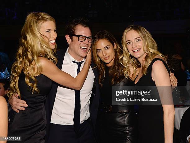 Beth Ostrosky Stern, Johnny Knoxville, Lisa Ann Russell and Molly McNearney attend "Howard Stern's Birthday Bash" presented by SiriusXM, produced by...