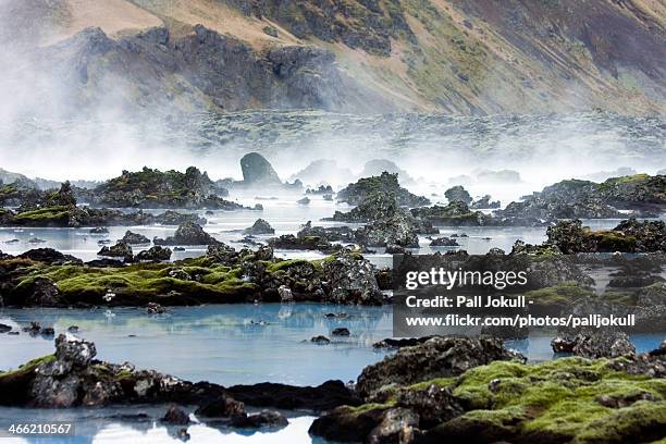 the lagoon - iceland blue lagoon stock pictures, royalty-free photos & images