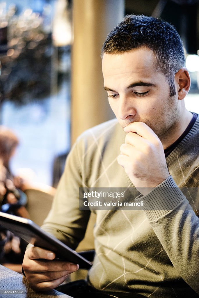 Reading in a bar