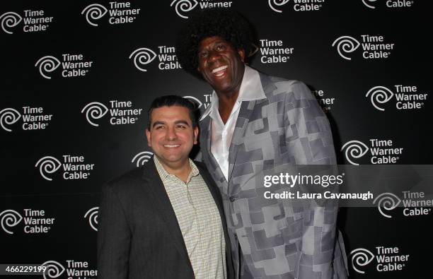 Magic Johnson and Buddy Valastro attend Time Warner Cable Studios And Aspire Bring Soul To The Big Game on January 31, 2014 in New York City.