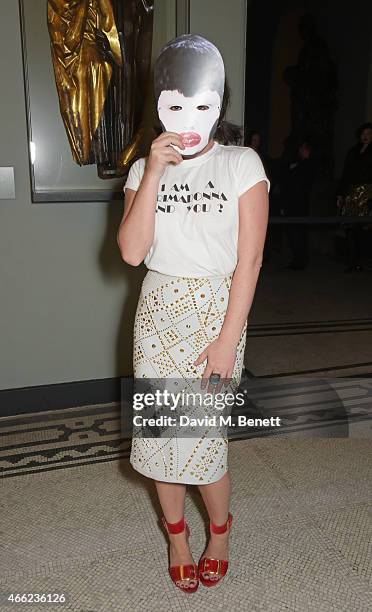 Jaime Winstone attends the Alexander McQueen: Savage Beauty VIP private view at the Victoria and Albert Museum on March 14, 2015 in London, England.