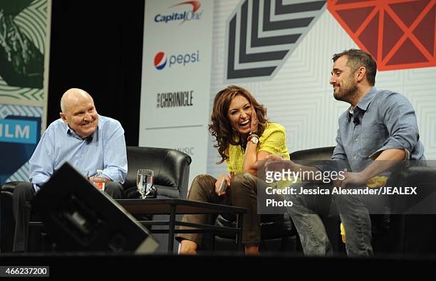 Jack Welch, Executive Chairman of The Jack Welch Management Institute, author Suzy Welch and Gary Vaynerchuk, CEO of VaynerMedia speak onstage at...