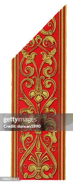 spanish embroidery design 16th century - leaf pattern background stock illustrations