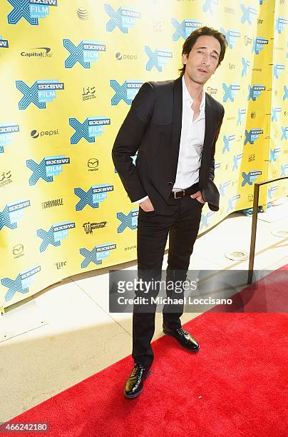 Co-director Adrien Brody attends the "Stone Barn Castle" premiere during the 2015 SXSW Music, Film + Interactive Festival at Topfer Theatre at ZACH...