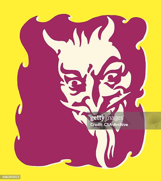 devil - cave painting vector stock illustrations