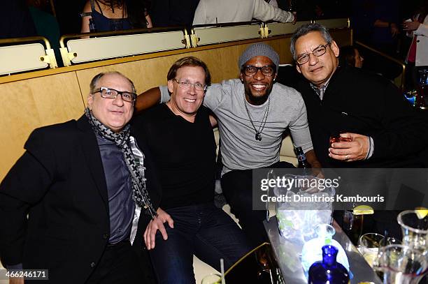 Of bebe Steve Birkhold and professional basketball player Chris Bosh attend the GQ Super Bowl Party 2014 sponsored by Patron Tequila, Van Heusen, and...