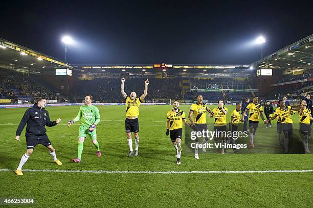 Mats Seuntjens of NAC Breda, goalkeeper Jelle ten Rouwelaar of NAC Breda, Demy de Zeeuw of NAC Breda, Adnane Tighadouini of NAC Breda, Felitciano...