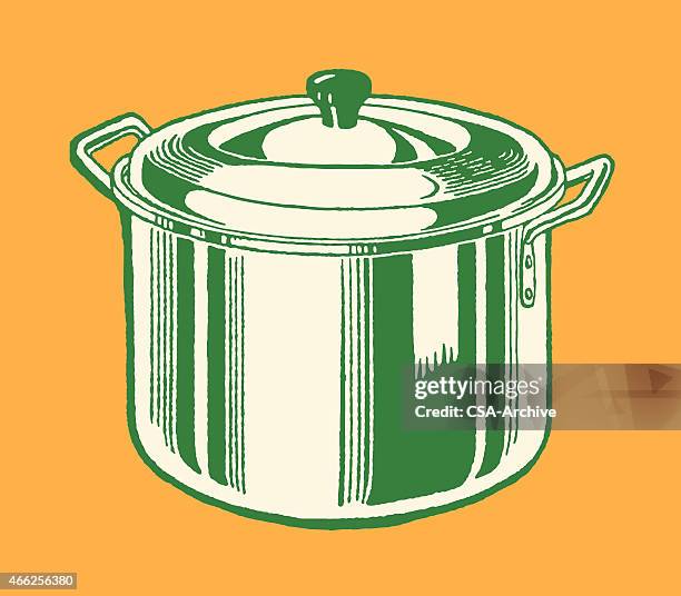 stock pot - stew pot stock illustrations