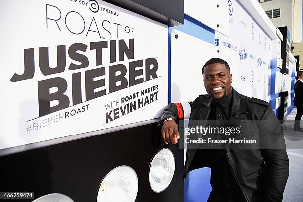 Roast Master Kevin Hart attends The Comedy Central Roast of Justin Bieber at Sony Pictures Studios on March 14, 2015 in Los Angeles, California.