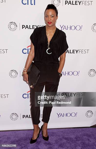 Actress/moderator attends The Paley Center For Media's 32nd Annual PALEYFEST LA - "Arrow" And "The Flash" at Dolby Theatre on March 14, 2015 in...