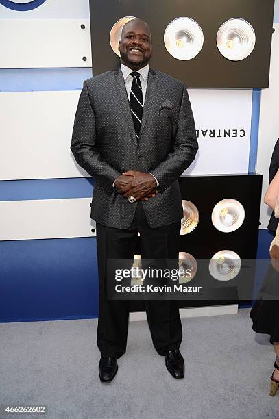 Personality and retired NBA player Shaquille O'Neal attends The Comedy Central Roast of Justin Bieber at Sony Pictures Studios on March 14, 2015 in...